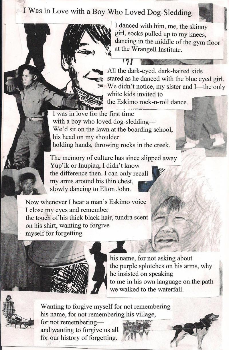I Was In Love With a Boy Who Loved Dog-Sledding Collage Poem