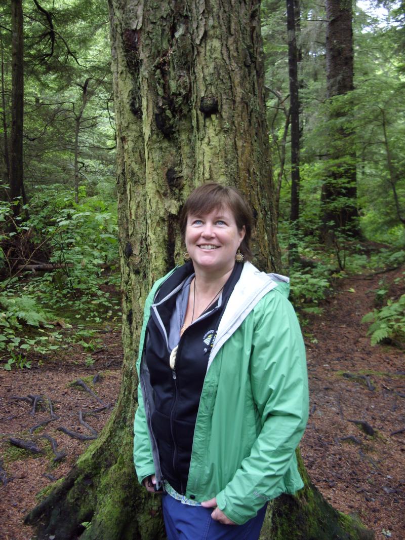 Vivian in Totem Park Sitka Alaska